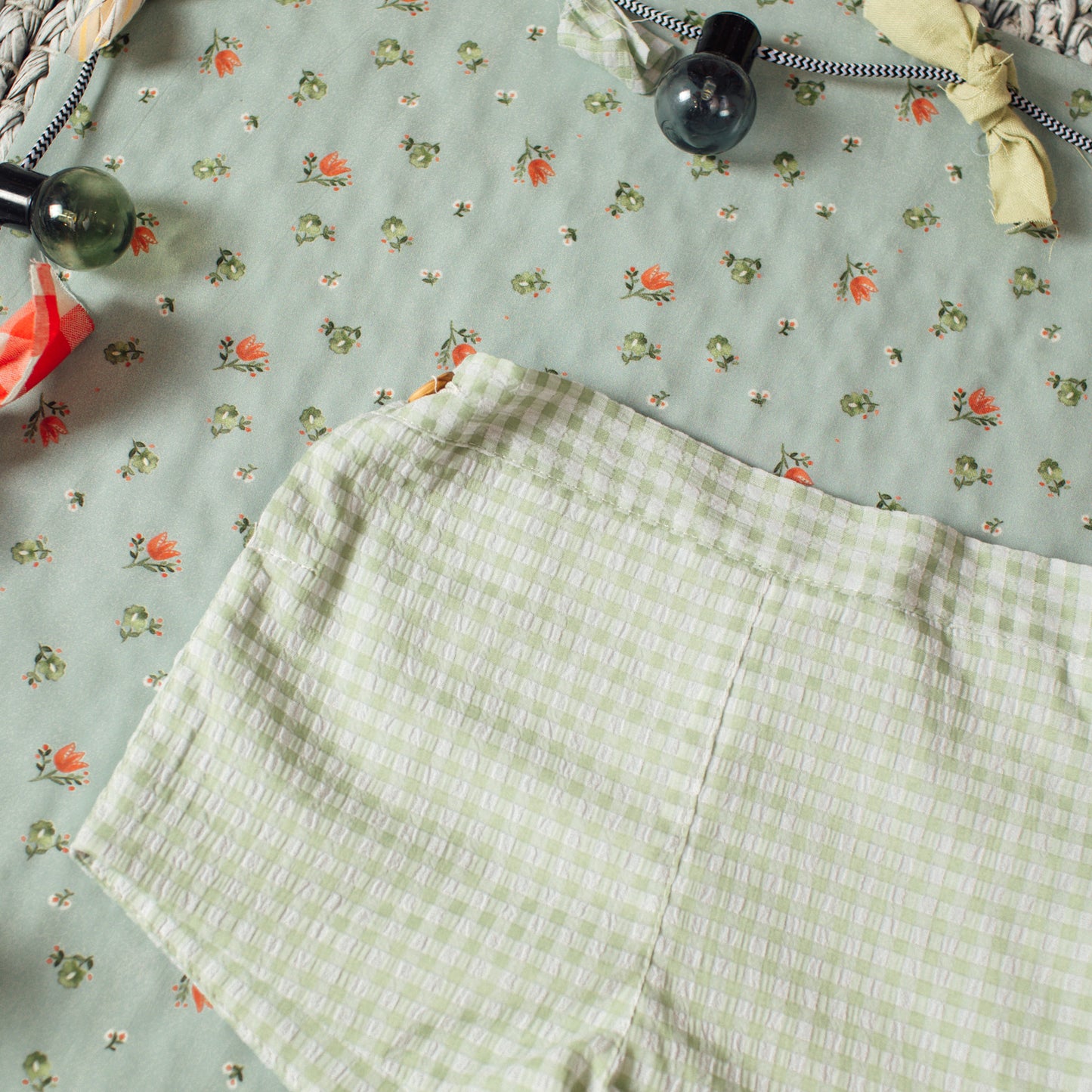 Bluish Gingham shorts