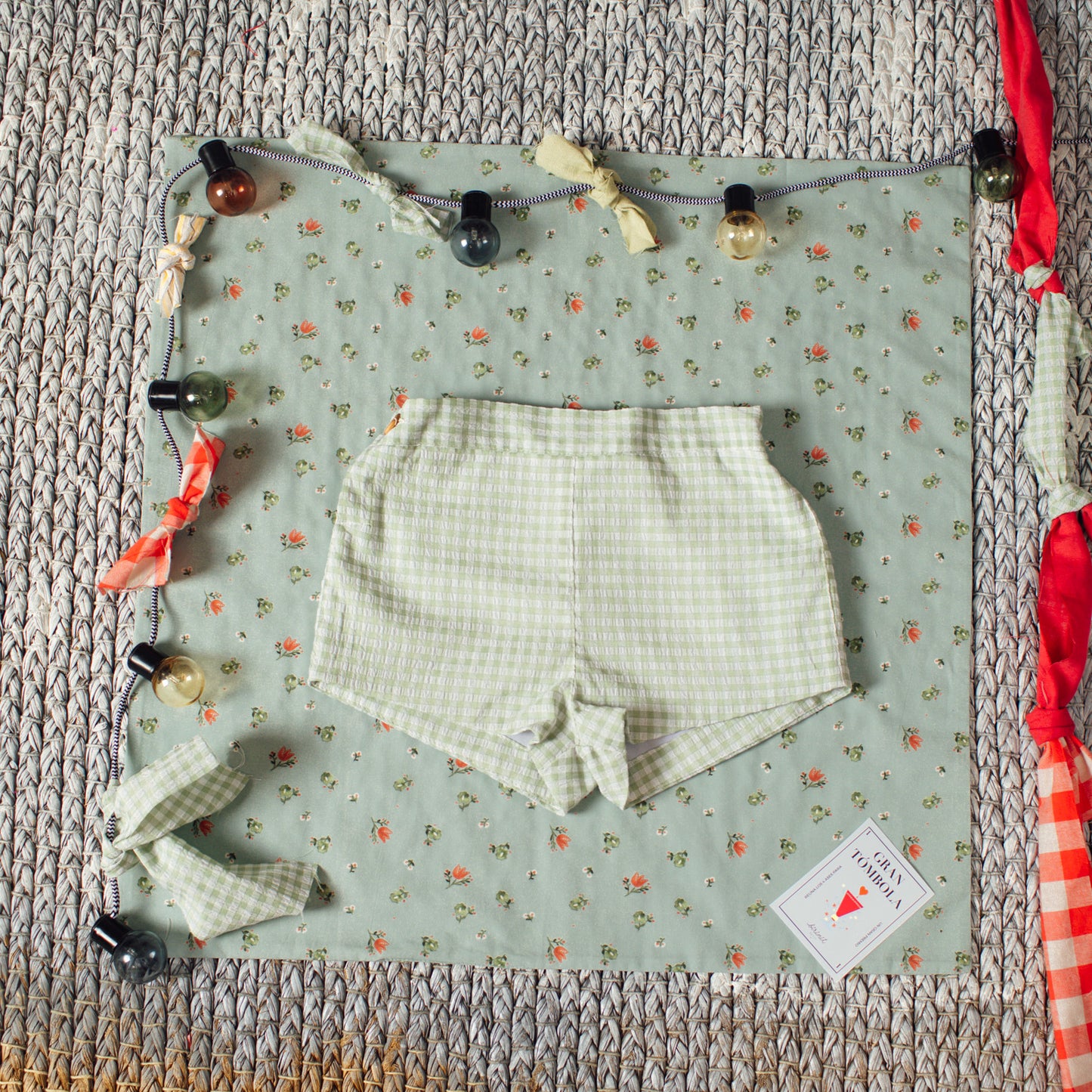 Bluish Gingham shorts