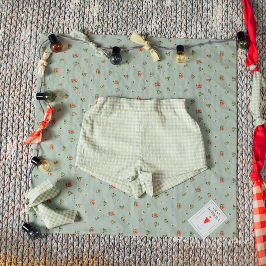 Bluish Gingham shorts