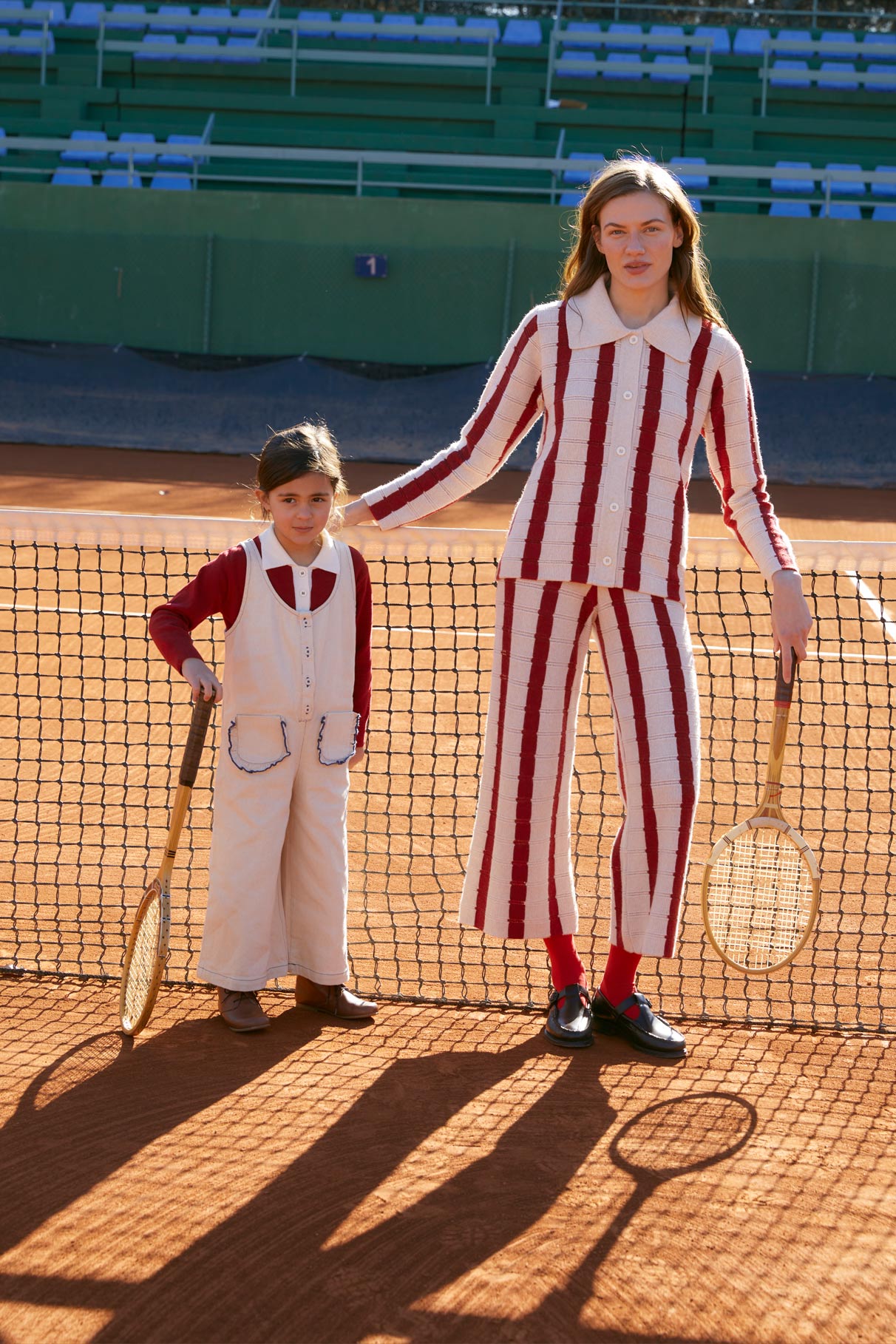 Pantalón punto de mujer Burgundy