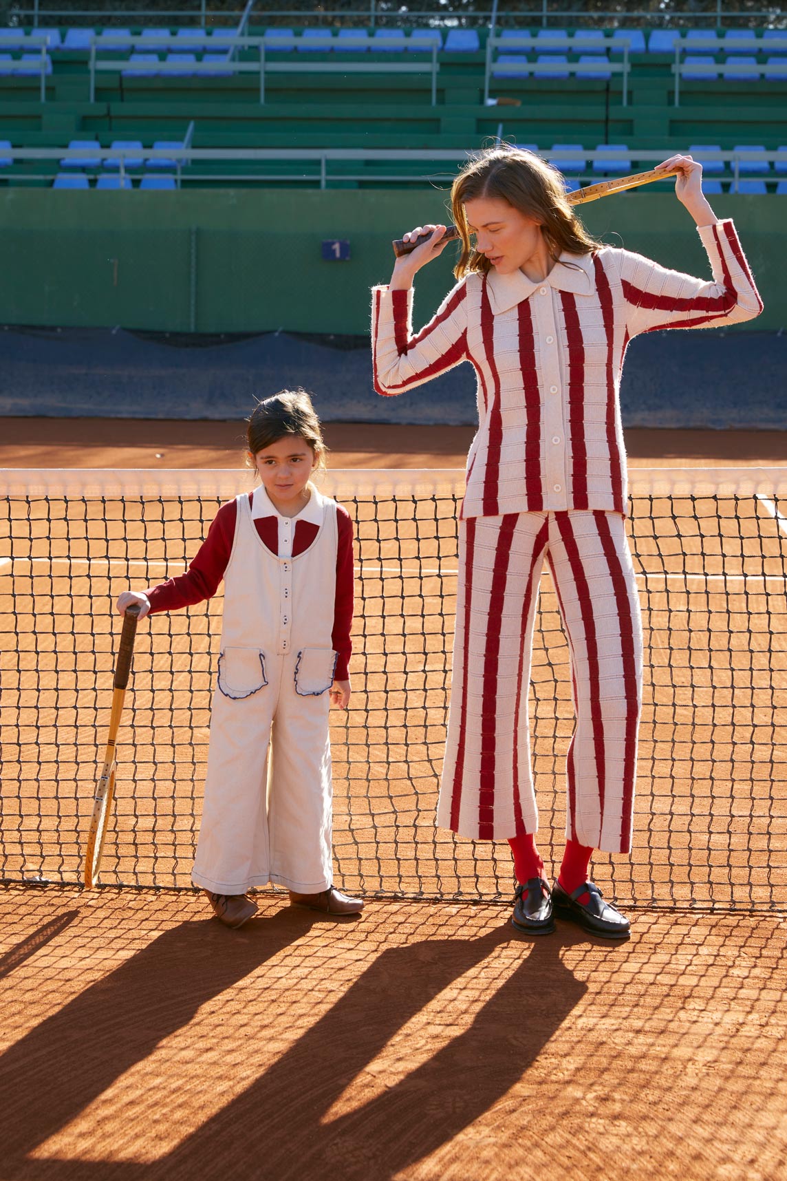 Pantalón punto de mujer Burgundy