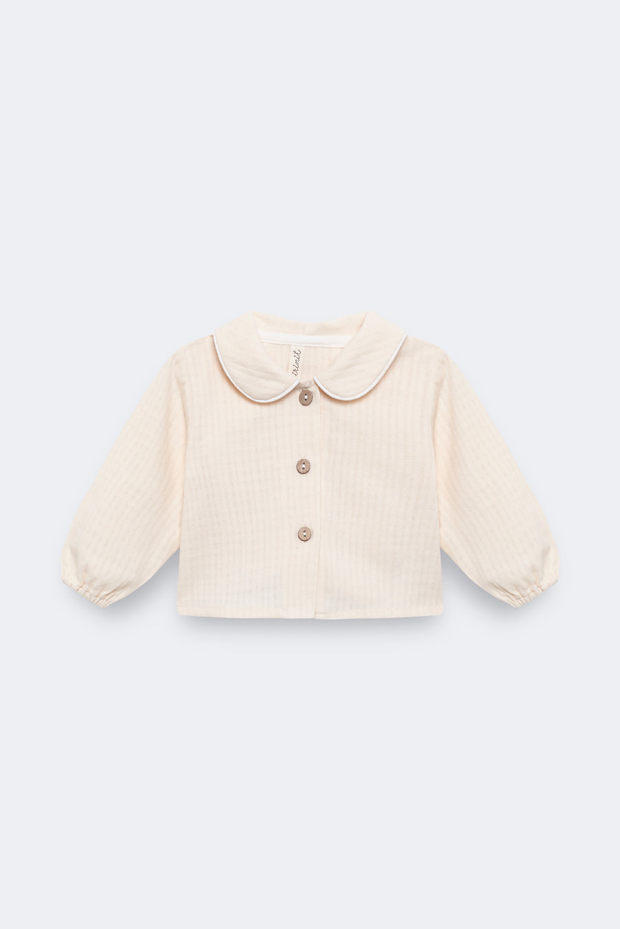 Camisa Peter Pan ivory recién nacido