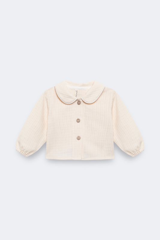 Camisa Peter Pan ivory recién nacido