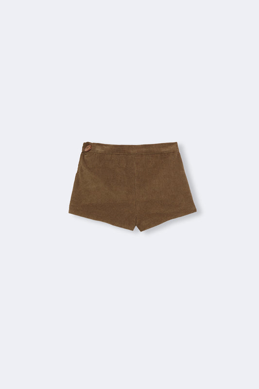 Pantalón corto pana khaki bebé