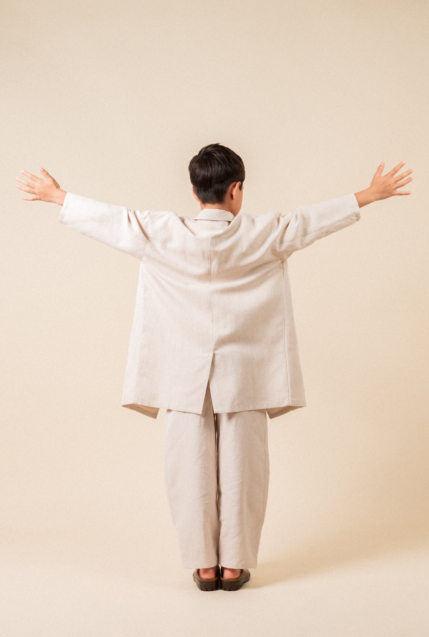 Linen overcoat boy