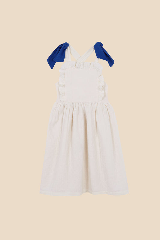 Plumetis cobalt blue midi dress baby