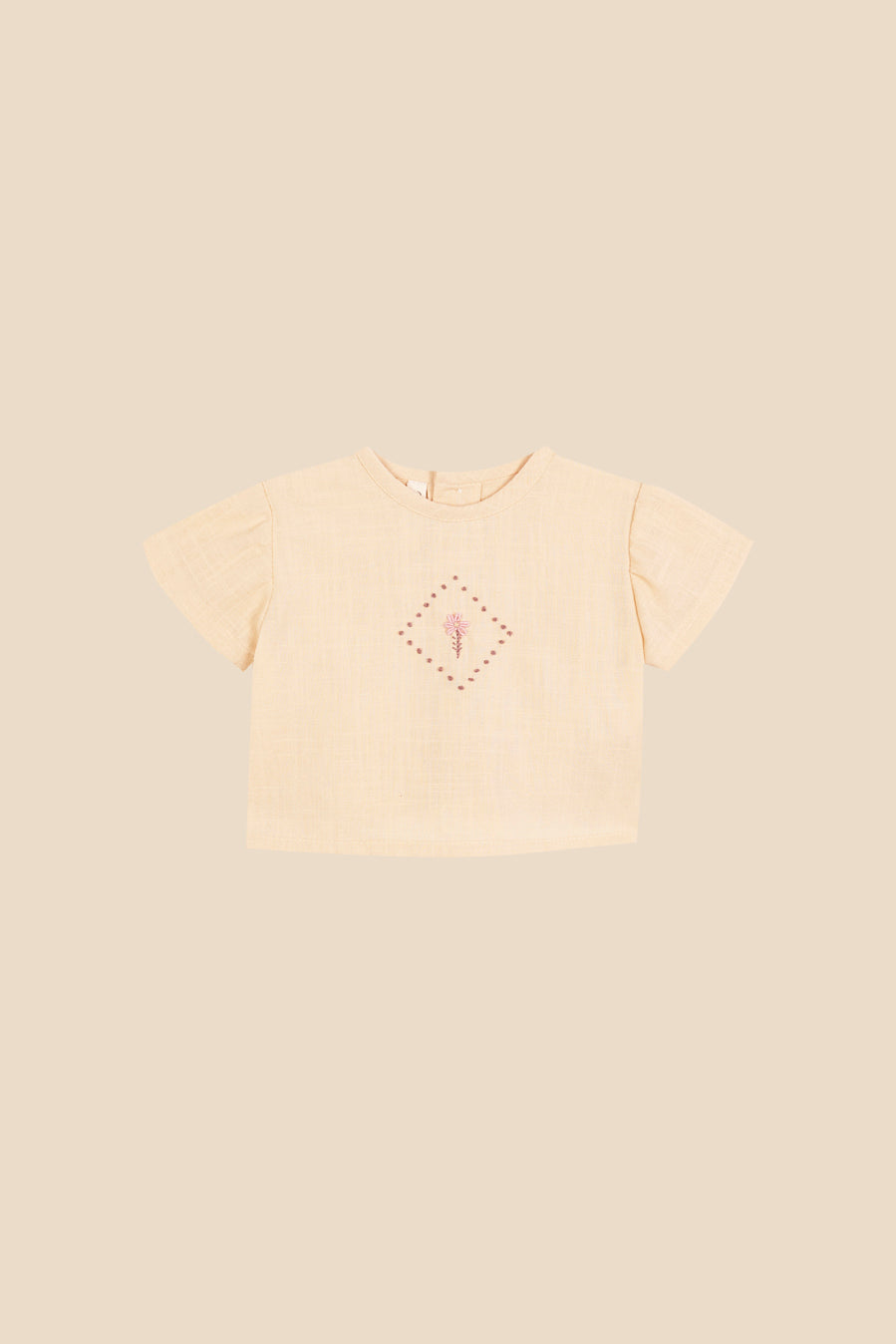 Camisa manga corta sand bordada bebé