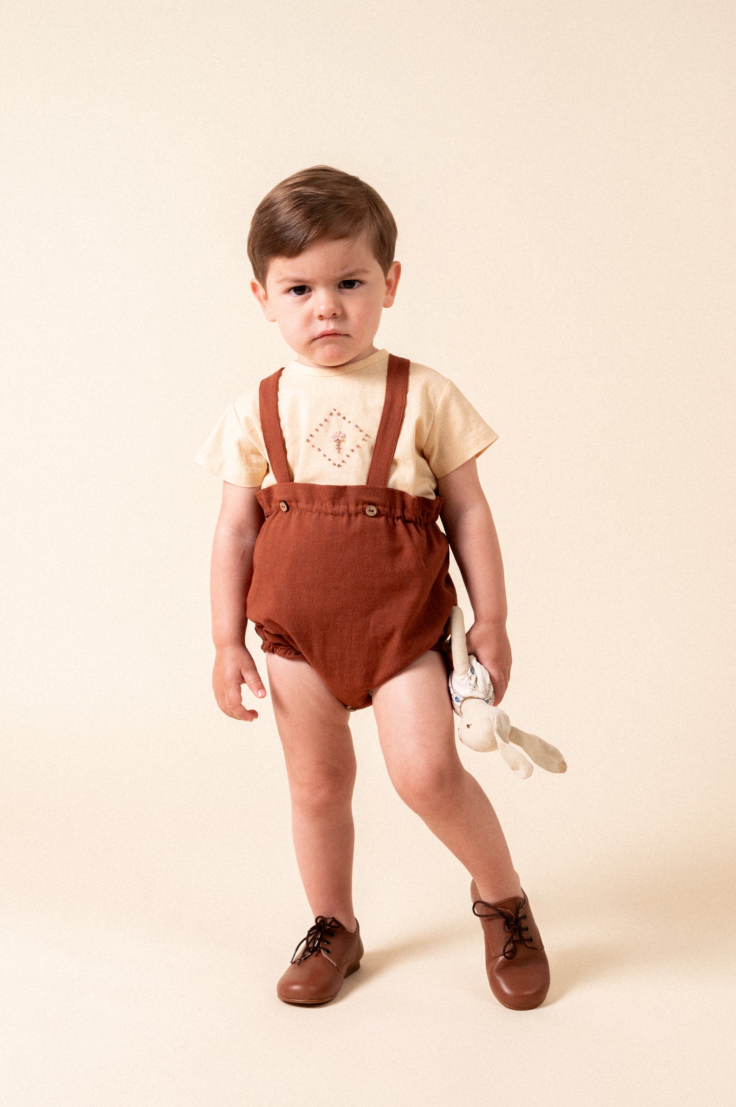 Camisa manga corta sand bordada bebé