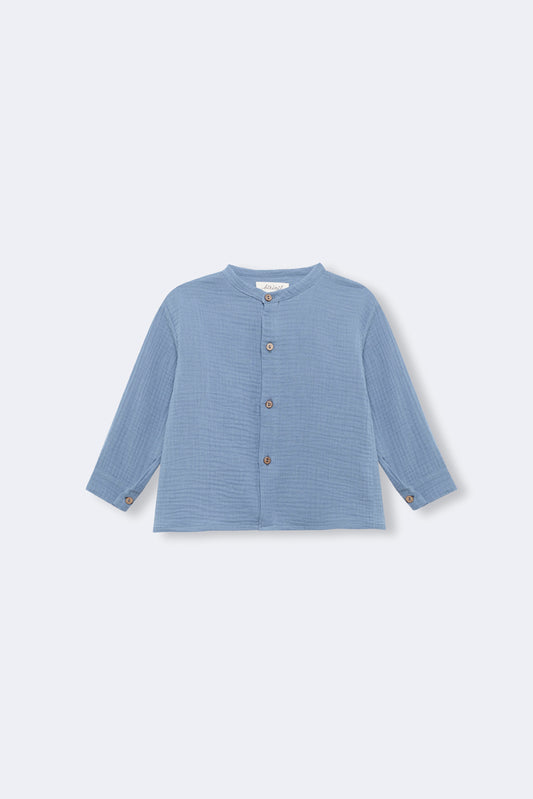 Camisa mao bambula azul Storm bebé