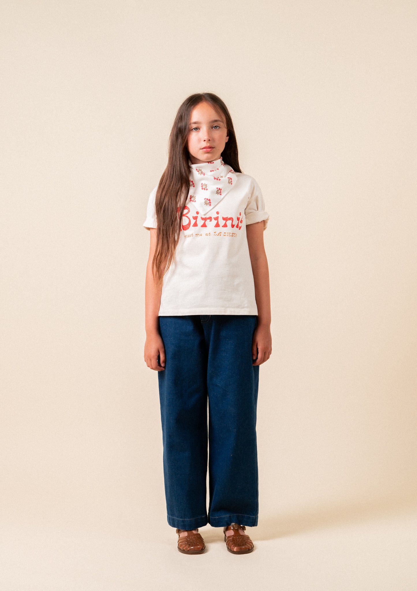 Pantalón largo denim niña