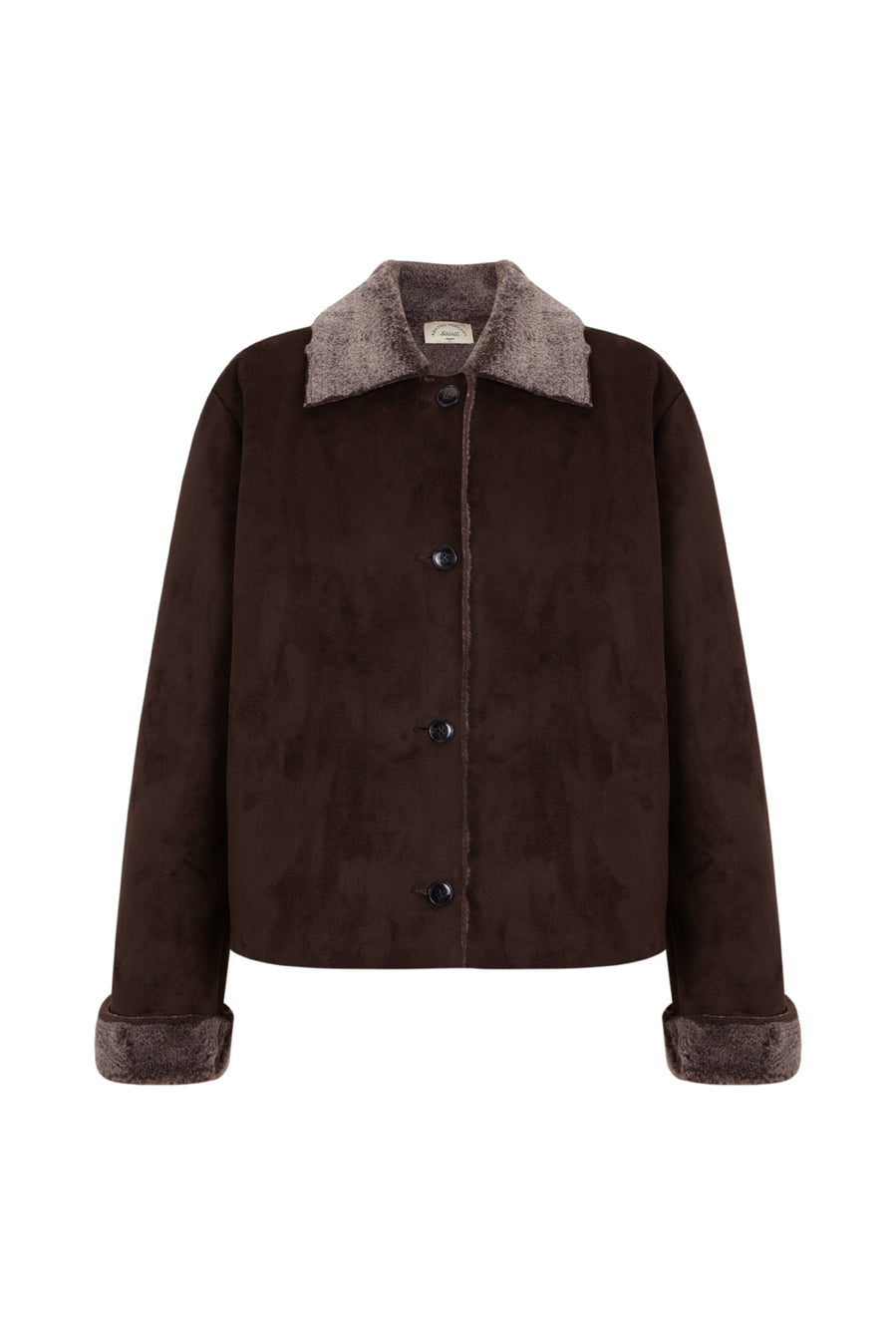 Chaquetón Van Gogh antelina Chocolat de mujer