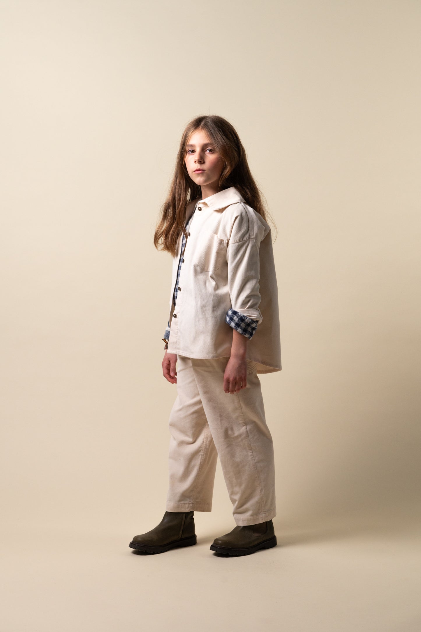 Camisa pana cruda niña