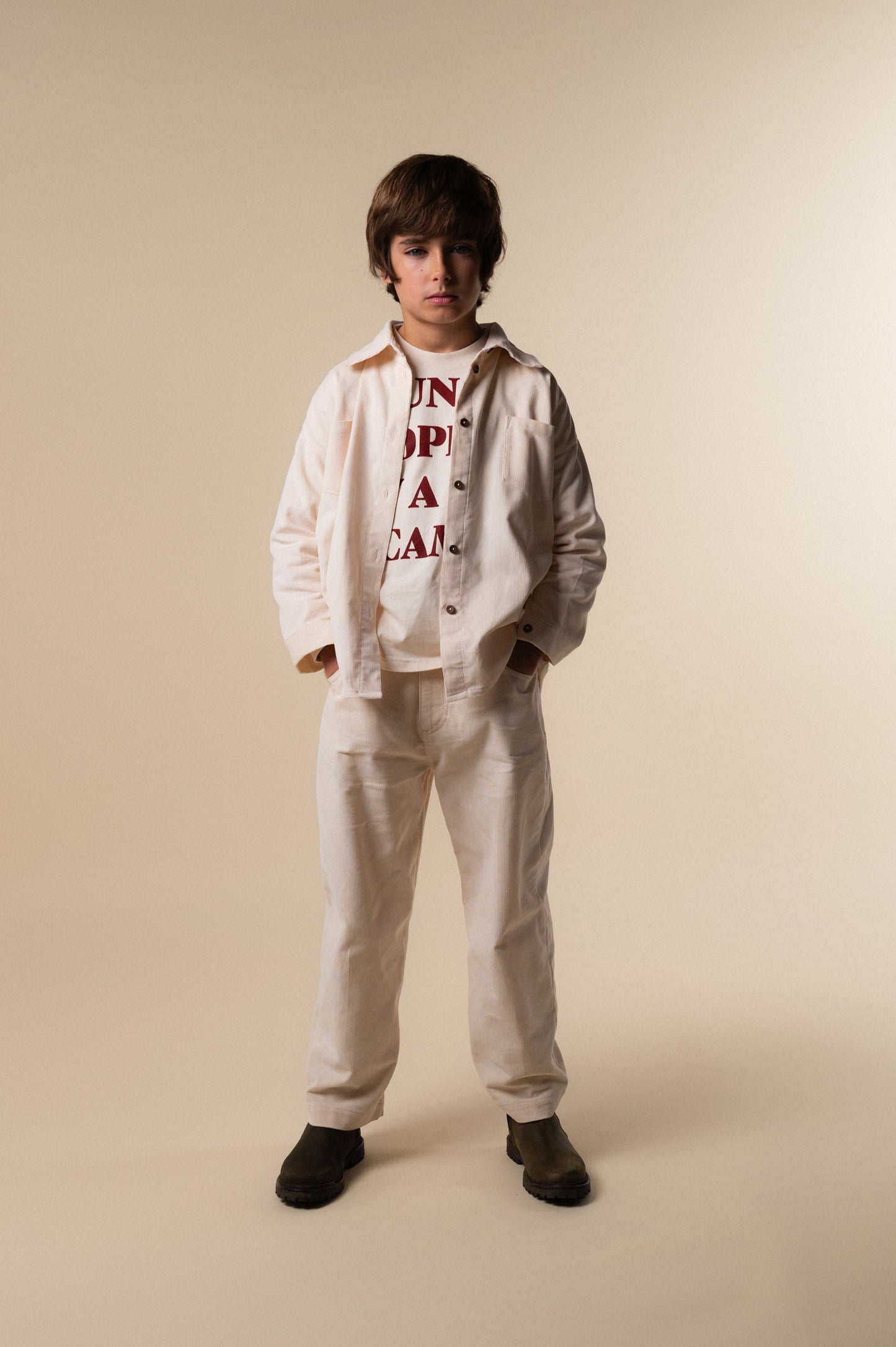 Camisa pana cruda niño