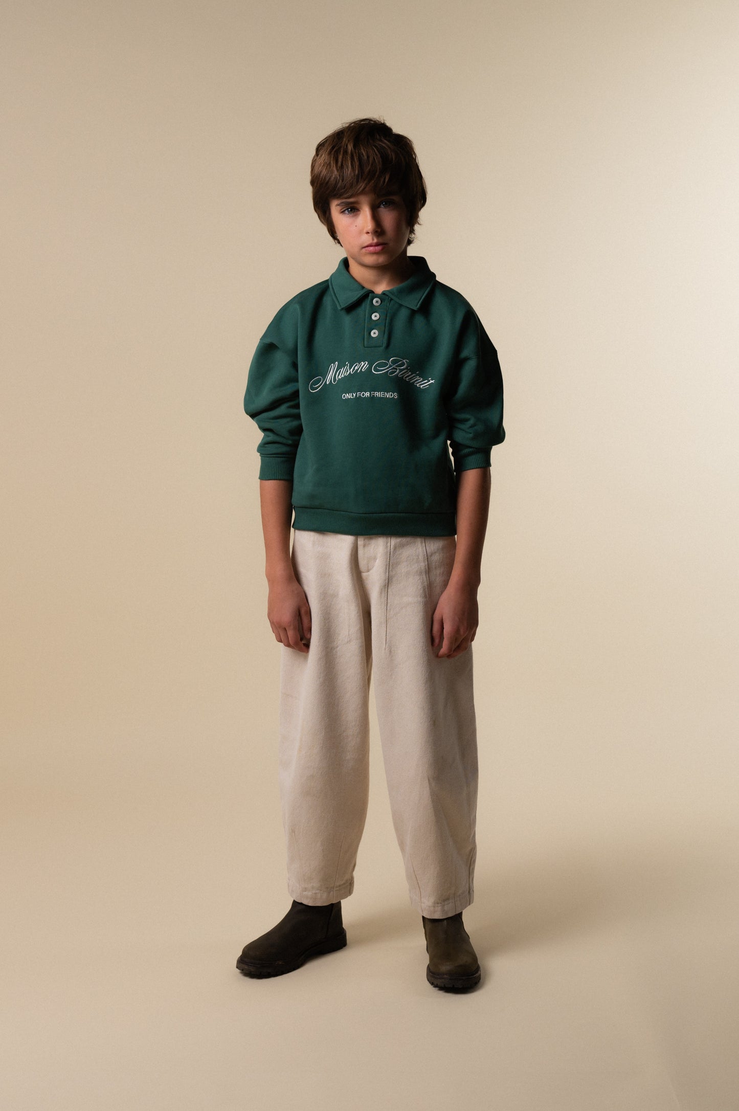 Pantalón denim crudo niño