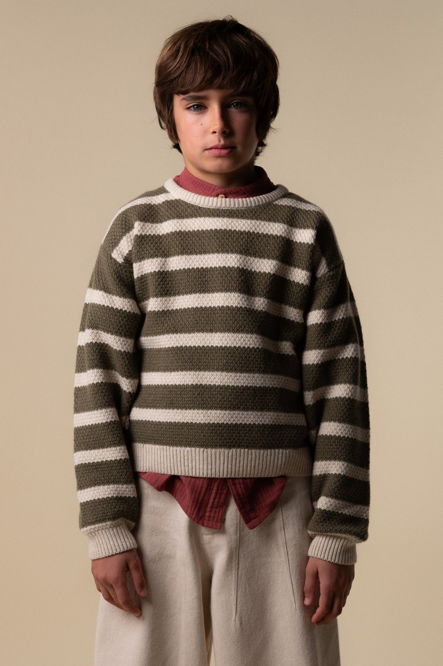 Green stripes Oli sweater boy