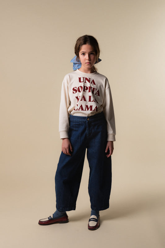Pantalón denim azul niña