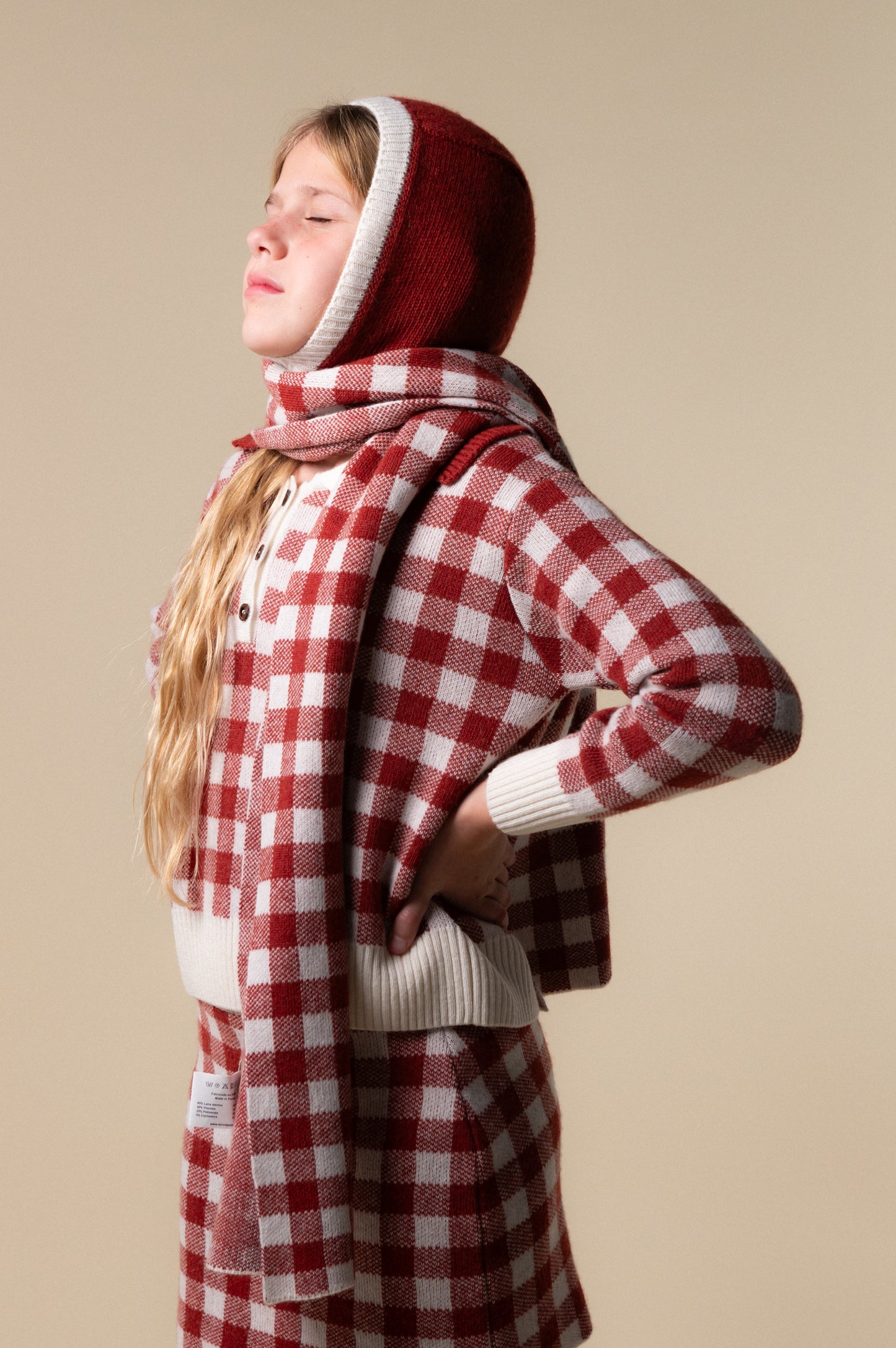 Russet knit baclava girl