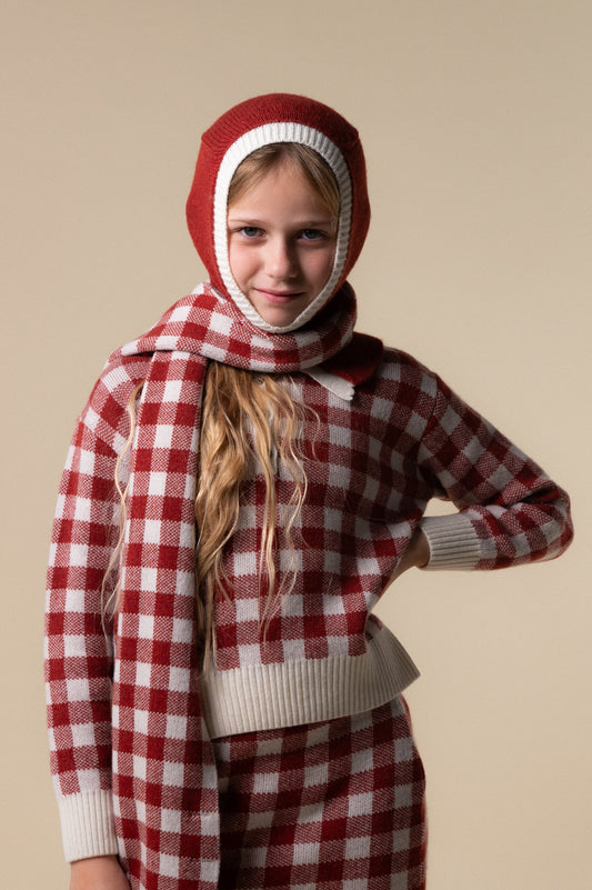 Bufanda punto vichy Russet niña