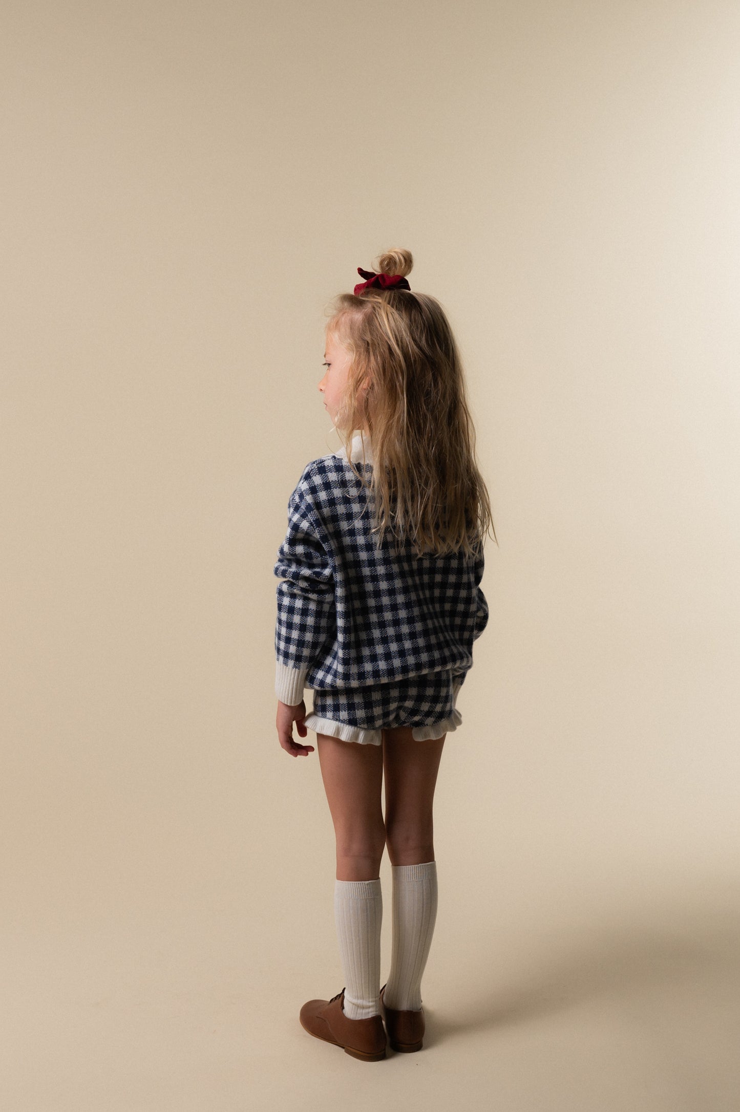 Navy gingham bloomer