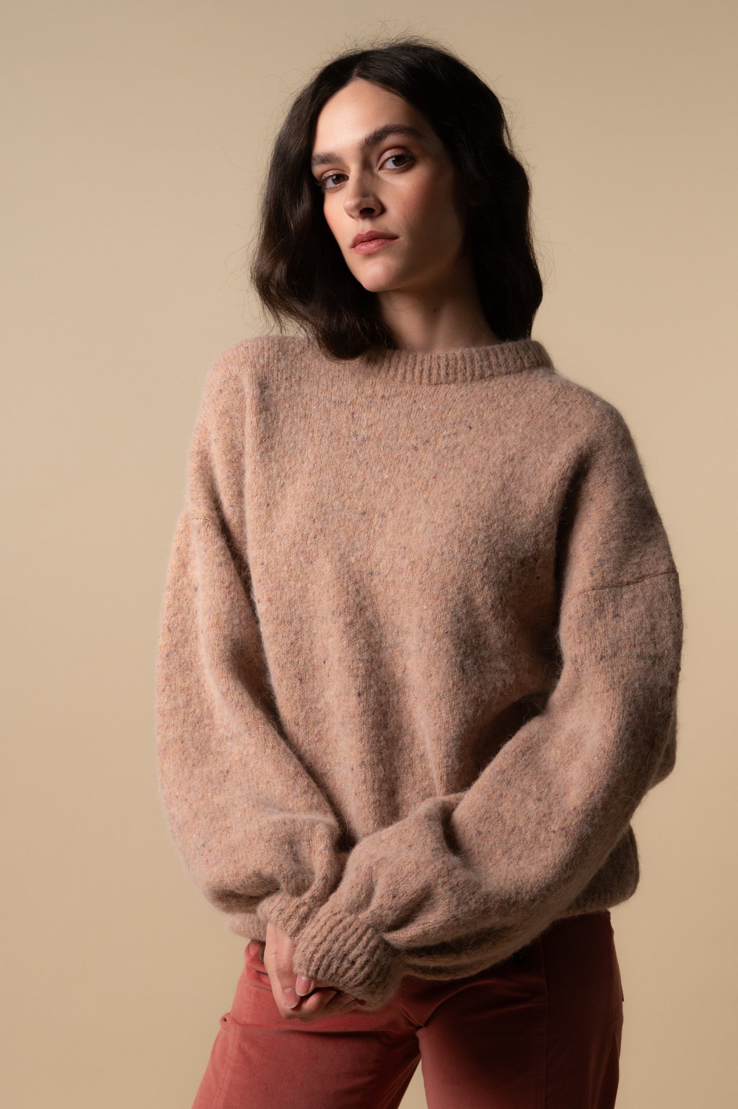 Jersey rosa claro de mujer