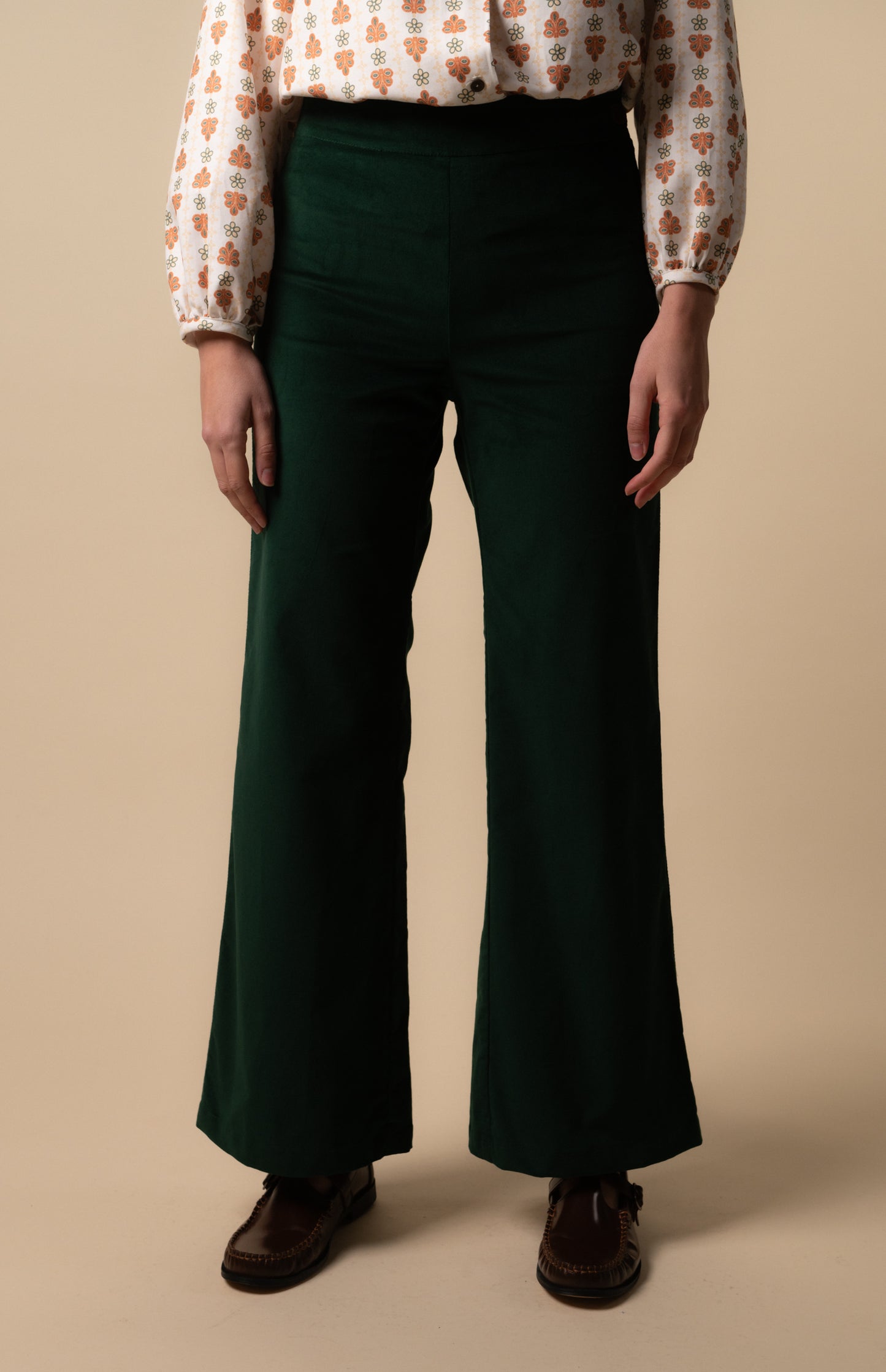 Pantalón Velvet verde antique de mujer
