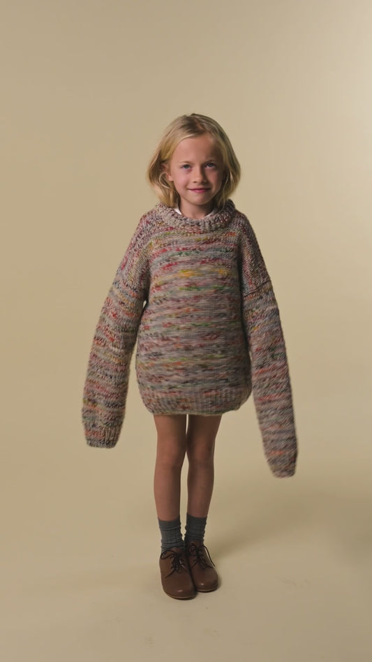 Jersey punto multicolor niña