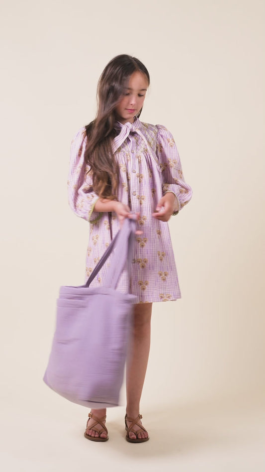 Vestido Cinca nido de abeja niña