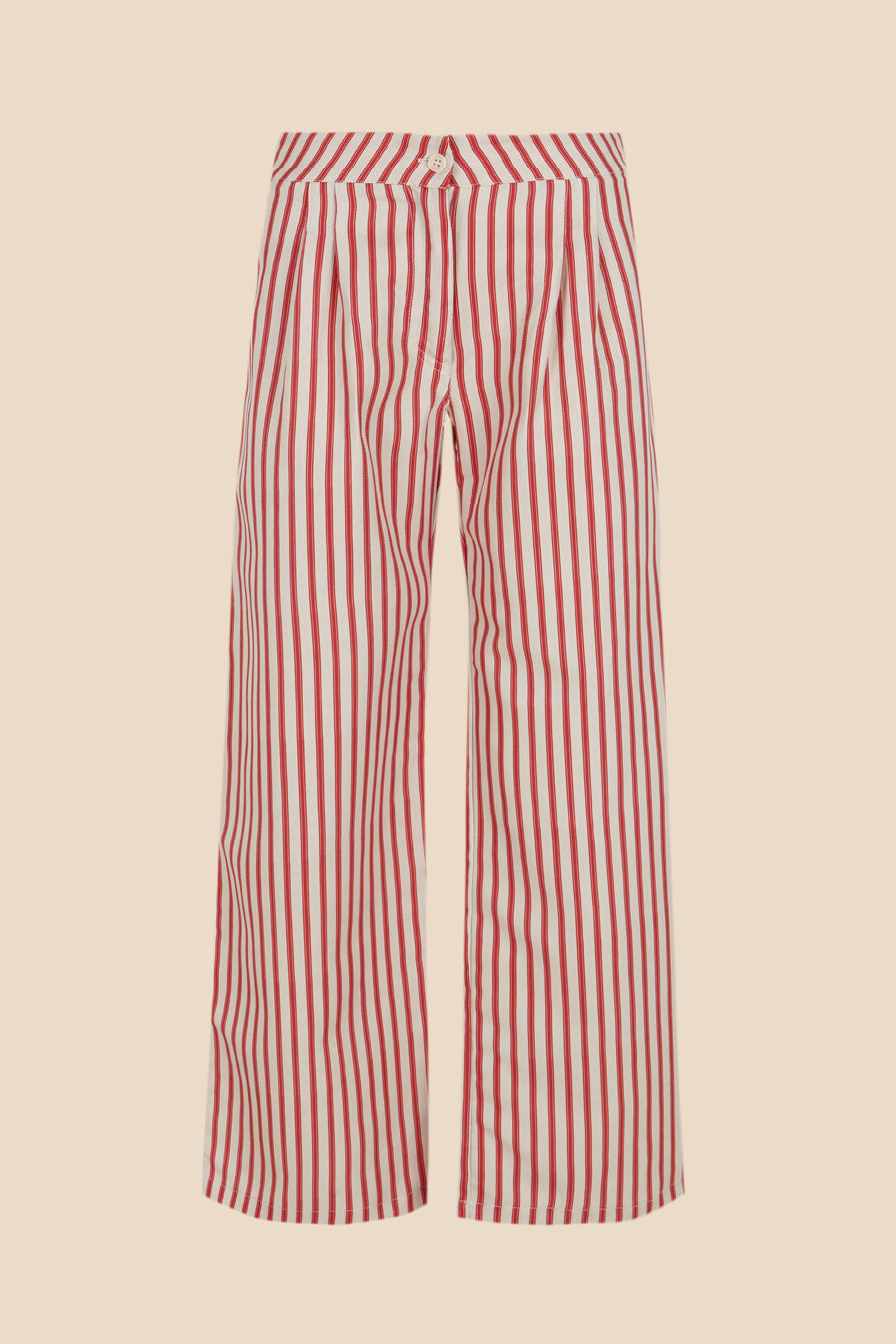 Woman red stripes pants