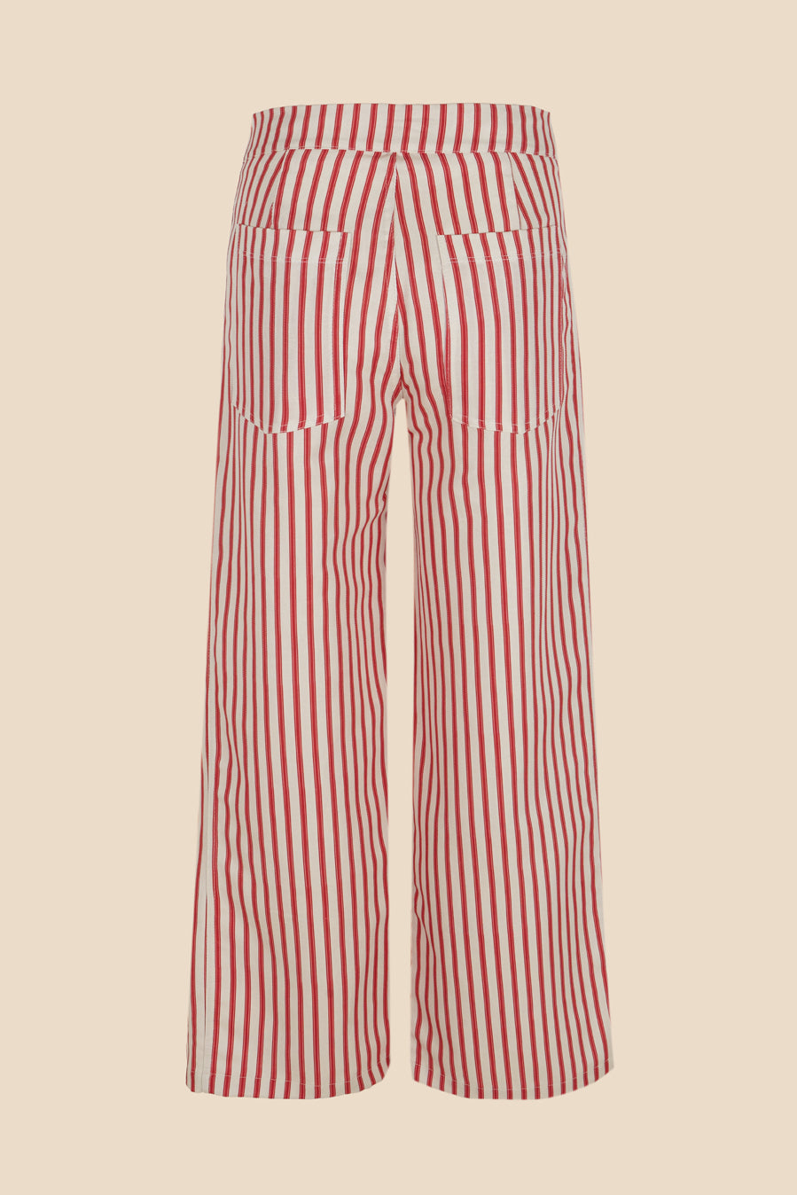 Woman red stripes pants