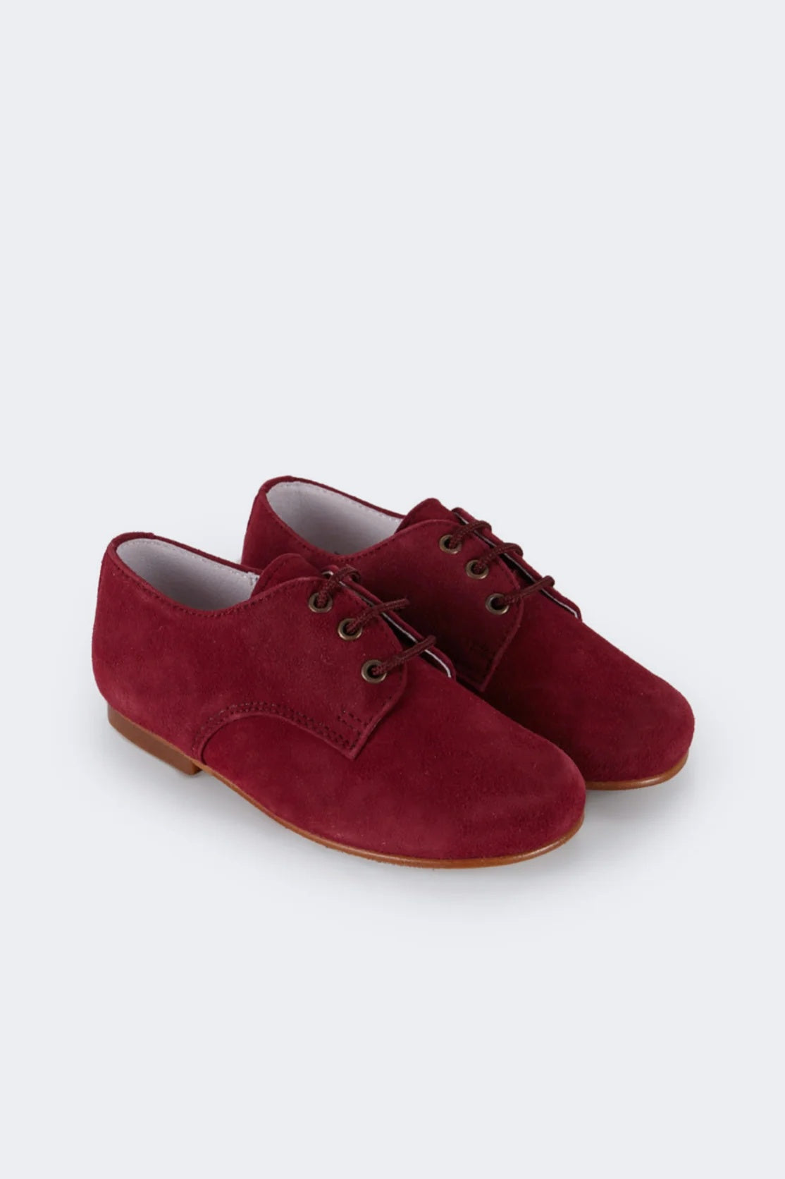 Burgundy soft suede blucher
